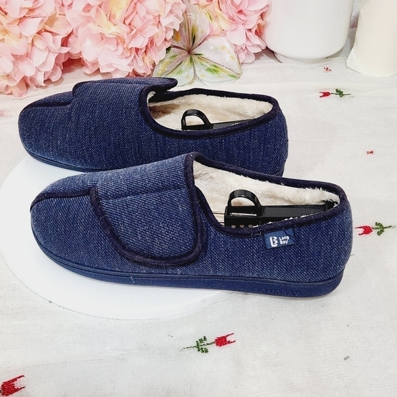 Longbay Women's Furry Memory Foam Diabetic Slippers Comfy Cozy Arthritis Edema - Picture 4 of 11